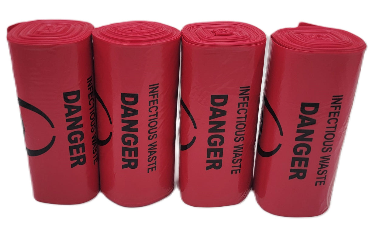 44 Gallon Value 37 x 50 Red Biohazard Bags 1.25 mil Case:100