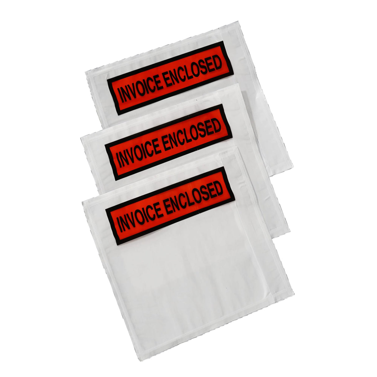 Packing List Envelopes Orange Invoice Enclosed Panel 4.5 x 5.5 White Back/Clear Front w/Print Case:1000