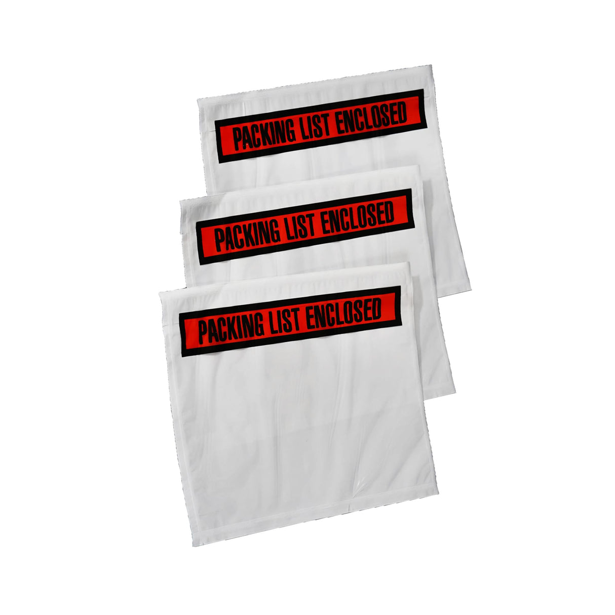 Packing List Enclosed Envelopes Orange Panel Face 7 x 5.5 White Back/Clear Front w/Print Case:1000