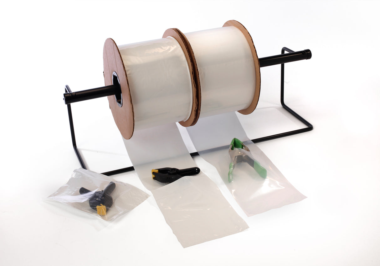Clear Pre Opened AutoBags on Roll 9 x 12.5 x 4 Mil Roll:500 with Vent Hole