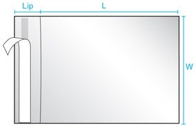 Clear Postal Approved Lip & Tape Mailing Bags 9 x 12 x 2 Mil Case:1000