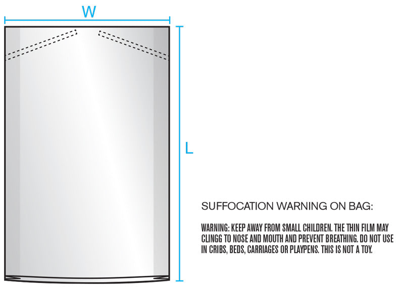 Clear Dry Cleaning Garment Bags on a Roll 21 x 4 x 54 x 0.6 Mil Roll:360