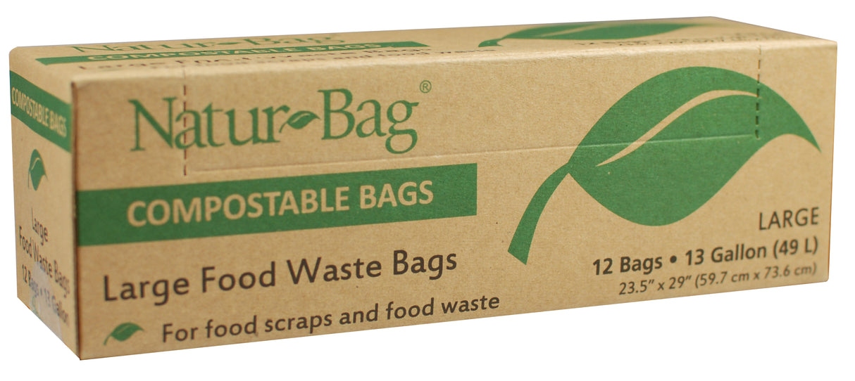 13 Gallon Compostable Trash Bags 0.8 Mil, 23.5"W x 29"H, 144 /case NT1075-RTL-00007