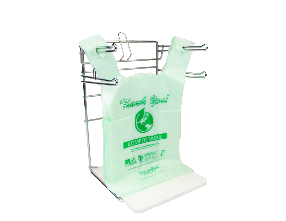 16.5x19.5 Compostable Medium T Shirt Bags pk. of 500 0.75 mil Plastic Shopping Bags NT1075-X-00004