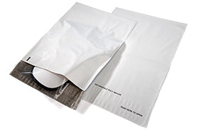 12 x 15.5 Poly Mailers Envelopes Shipping Bags White Returnable 2.5 mil case:500