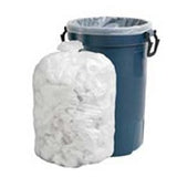 55-60 Gallon White Trash Bags 38x58 0.9 Mil 100 Bags