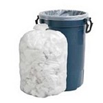 55-60 Gallon White Trash Bags 38x58 0.8 Mil 100 Bags