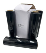 VALUE 18" x 1000' 80 gauge BLACK Cast Stretch Wrap Plastic Pallet Wrap Film Opaque Roll:4