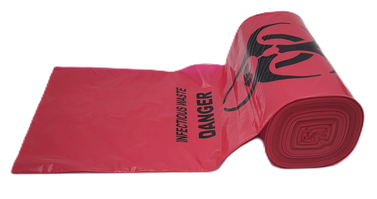 44 Gallon Value 37 x 50 Red Biohazard Bags 1.25 mil Case:100