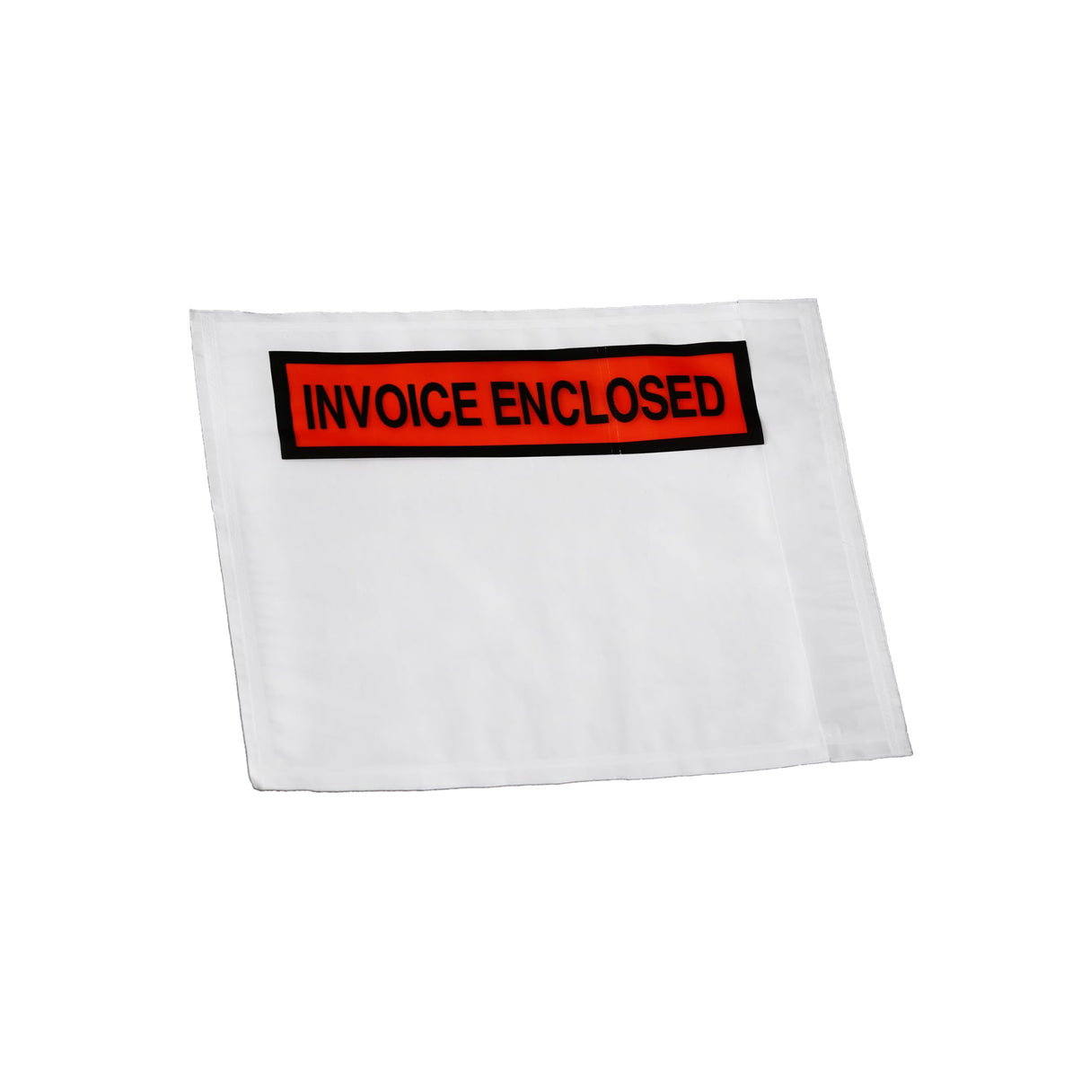 Packing List Envelopes Orange Invoice Enclosed Panel 4.5 x 5.5 White Back/Clear Front w/Print Case:1000