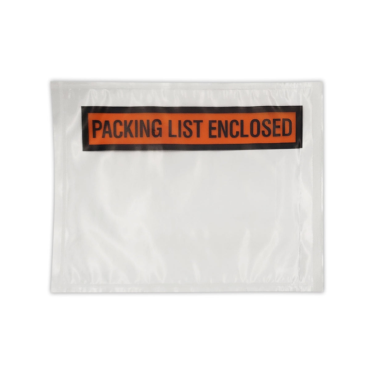 Packing List Envelopes Orange Panel Face 4.5 x 5.5 White Back/Clear Front w/Print Case:1000