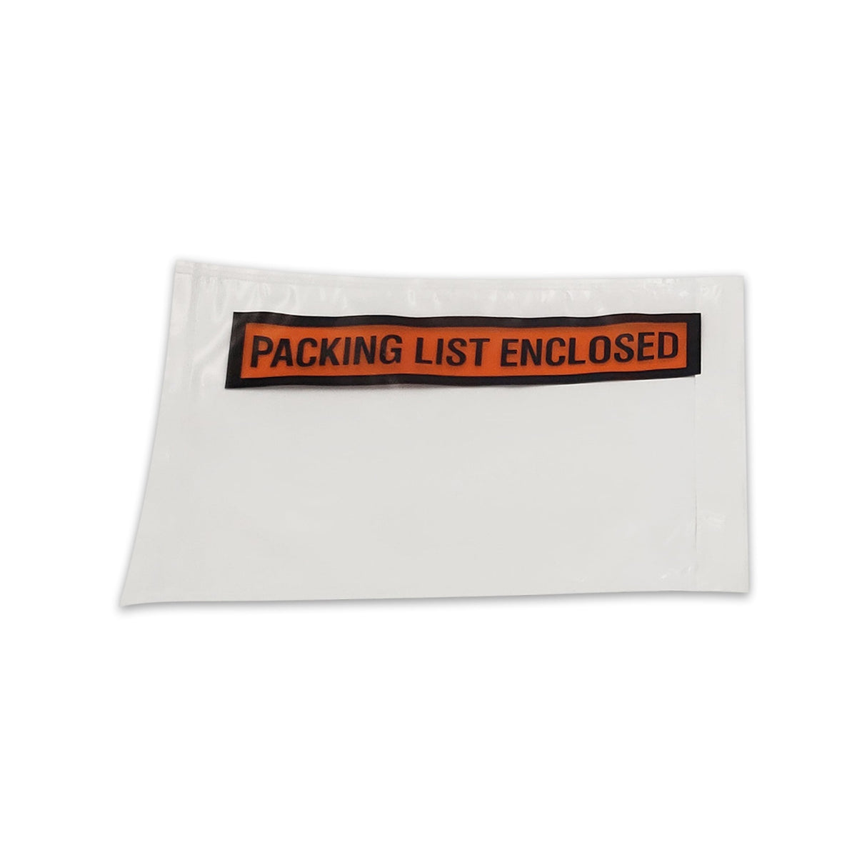 Packing List Envelopes Orange Panel Face 4.5 x 5.5 White Back/Clear Front w/Print Case:1000