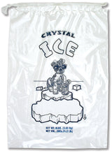 8 lb Ice Bags with Drawstring 11 x 18 x 1.4 mil Case:500