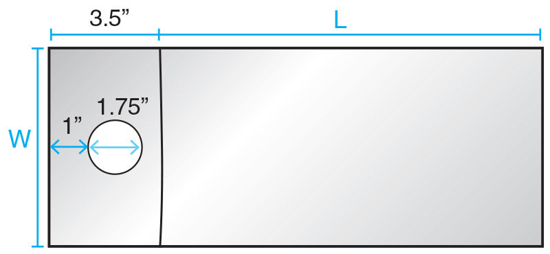Clear Door Knob Hanging Literature Bags 1.75" Hang Hole 1.5 Mil 10 x 15 x 3.5" Lip Case:1000