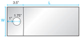 Clear Door Knob Hanging Literature Bags 1.75" Hang Hole 1.5 Mil 10 x 15 x 3.5" Lip Case:1000
