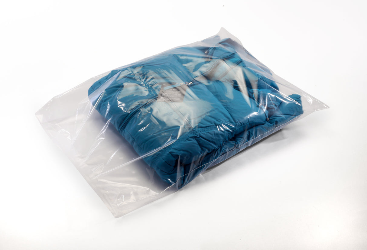 Clear Lay Flat Poly Plastic Bags 8 x 28 x 1.5 Mil Case:1000