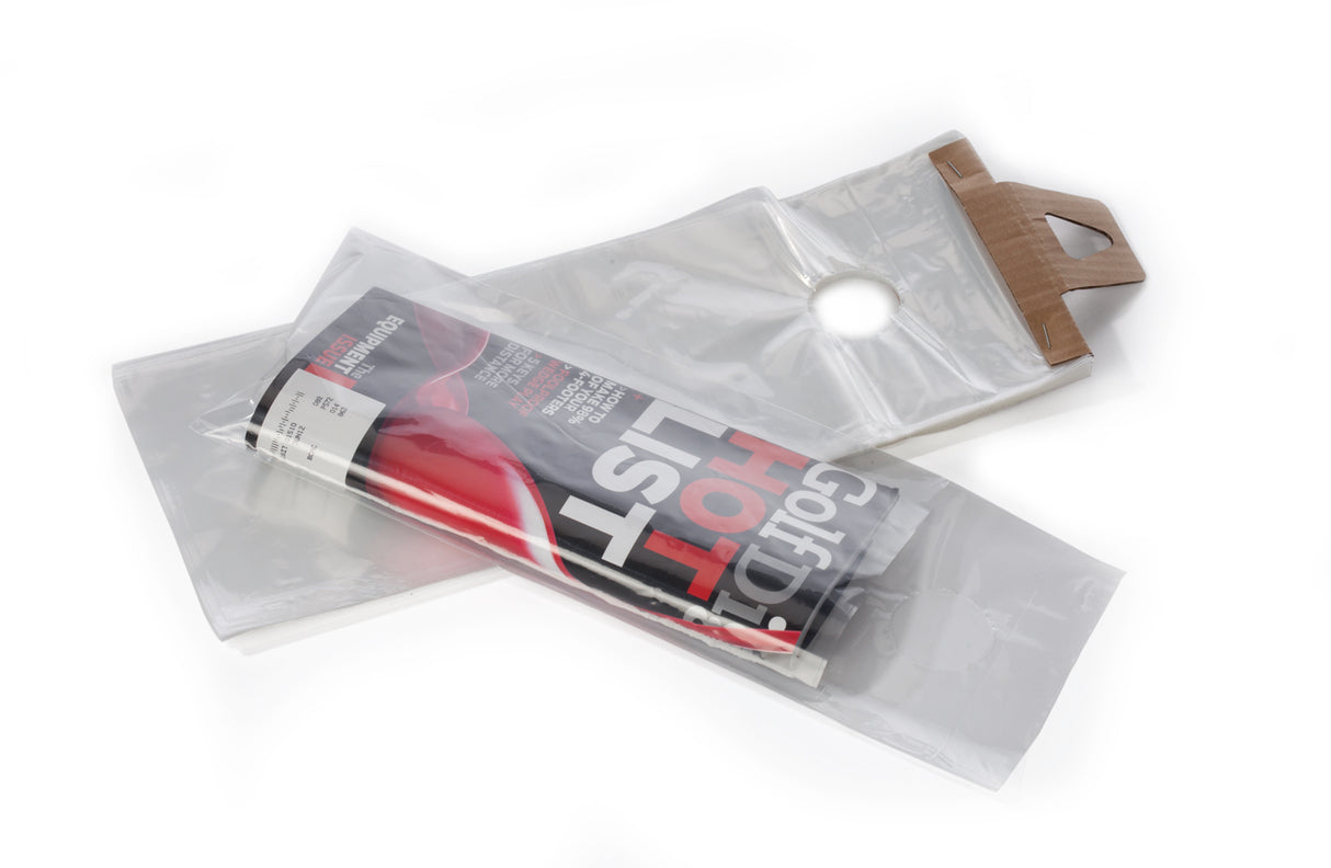 Clear Door Knob Hanging Literature Bags 1.75" Hang Hole 1.5 Mil 6 x 12 x 3.5" LIP Case:1000