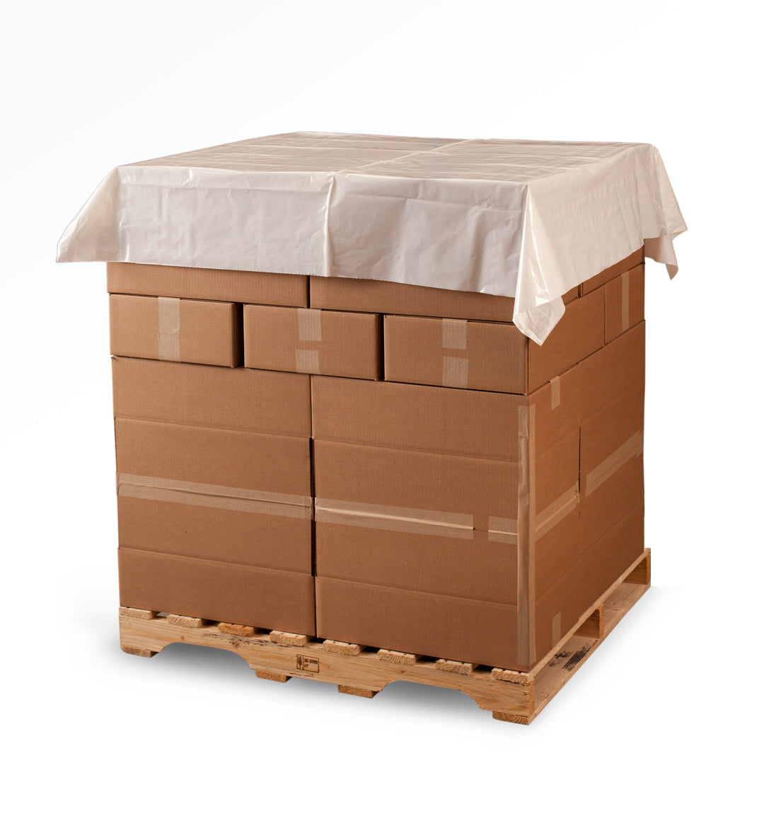 White Poly Sheeting / Pallet Top Sheets 60 x 60 x 2 Mil Roll:175