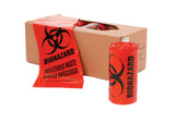 40-45 Gallon 40 x 46 Red Biohazard Bags 1.25 mil Case:150