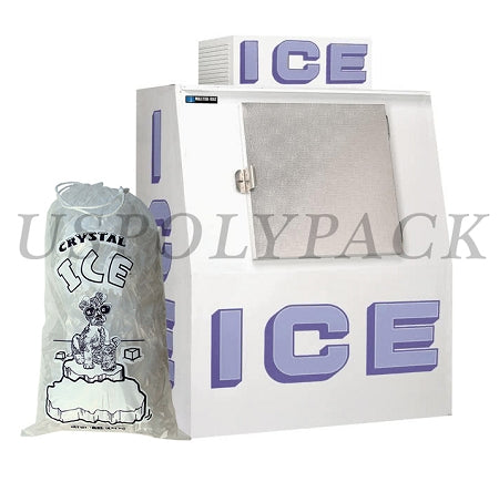 10 lb Ice Bags with Drawstring 11  x 19 x 1.4 mil Case:350