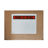 Packing List Envelopes Orange Panel Face 4.5 x 5.5 White Back/Clear Front w/Print Case:1000