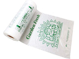 12x17 Plastic Produce Bags On a Roll Printed 5-A-Day 12 mic 4 Rolls 2000 Bags