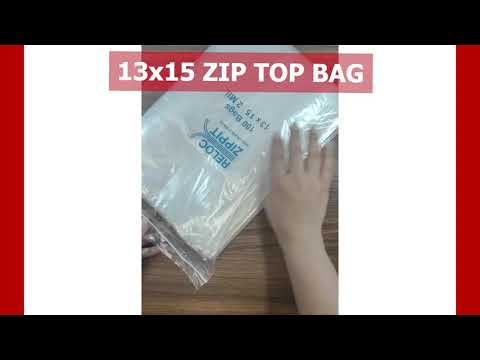 VALUE Zip Reclosable Lock Bags 13 x 15 x 2 Mil Case:1000 Size:2 Gallons