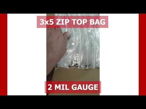 VALUE Zip Reclosable Lock Bags 3 x 5 x 2 Mil Case:1000
