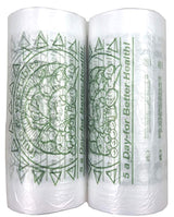 12x17 Plastic Produce Bags On a Roll Printed 5-A-Day 12 mic 4 Rolls 2000 Bags