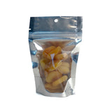 4" x 2.5" x 6" Clear Front Silver Back Zip Lock Barrier Stand Up Pouches with Hang Holes 3 Mil 2 oz Case:1000