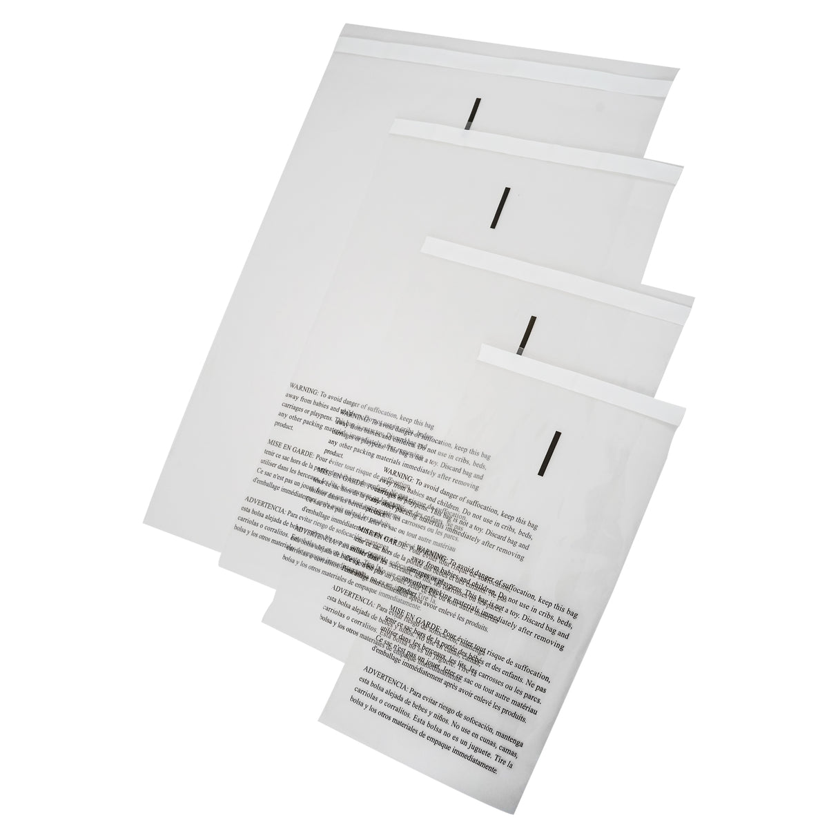 Suffocation Warning Poly Bags Self Seal 14 x 20" 1.5 Mil SUB PACK:100