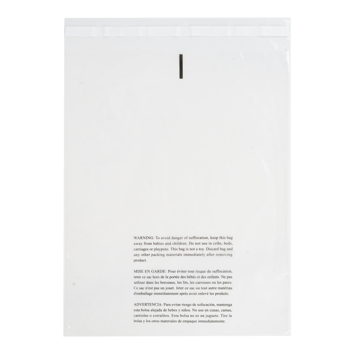 Suffocation Warning Poly Bags Self Seal 10 x 15" 1.5 Mil SUB PACK:100